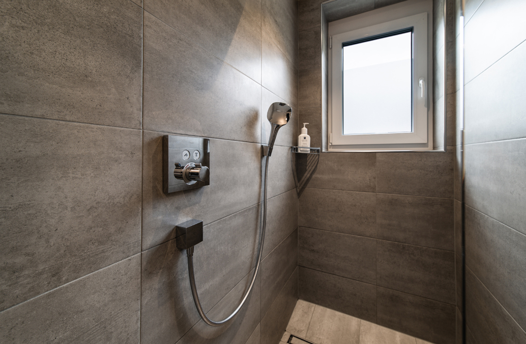 Badezimmer Hotel Schlehdorn Doppelzimmer Garten Comfort